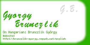 gyorgy brunczlik business card